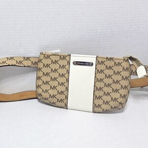 Womens Michael Kors Tan Adjustable Waist Belt Bag Fanny Pack 42.5 IN , 9x5.5
